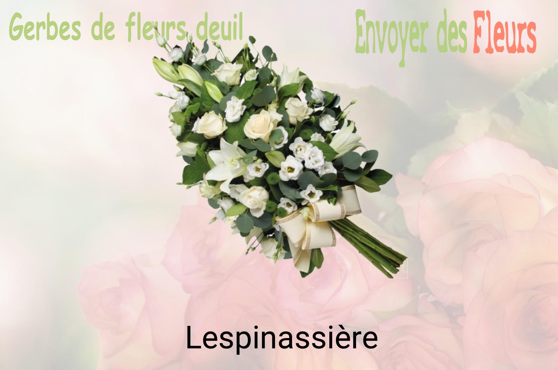 Gerbe de fleurs de deuil livrée à Lespinassière